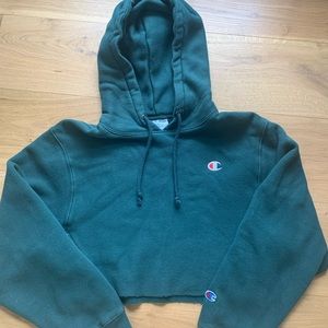 Lightly-worn cropped Champion hoodie